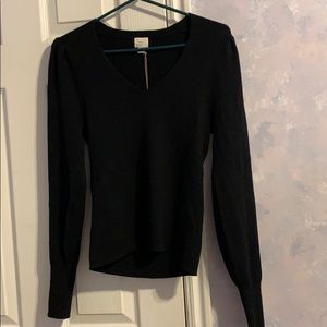 NWT black v-neck sweater
